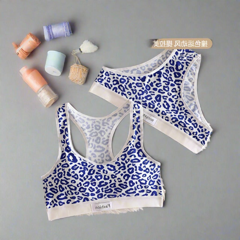 Wild Comfort: Leopard Print Racerback Bralette Set