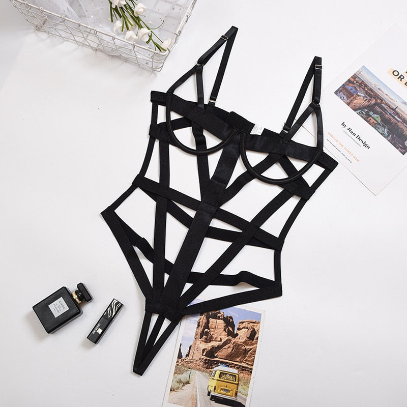 Hollow Out Bandage Bodysuit