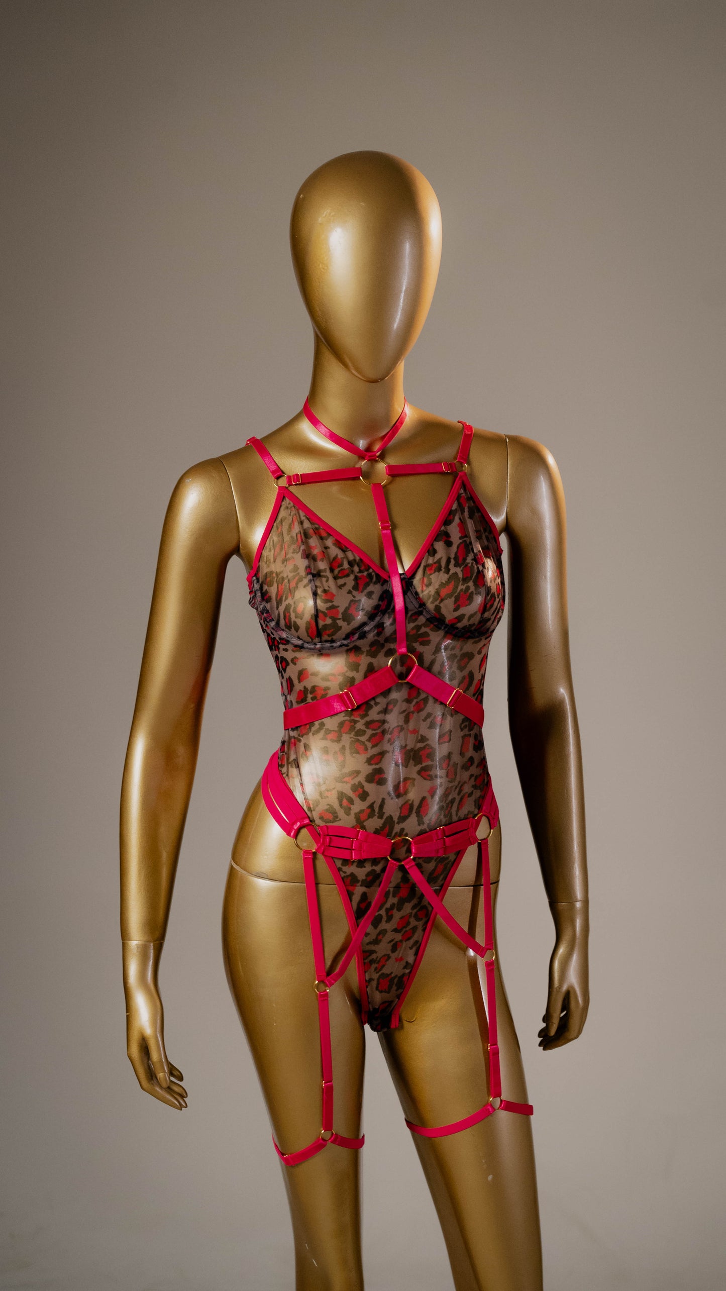 Sultry See-Through Bodysuit with Garter Belt: Unleash Your Inner Temptress