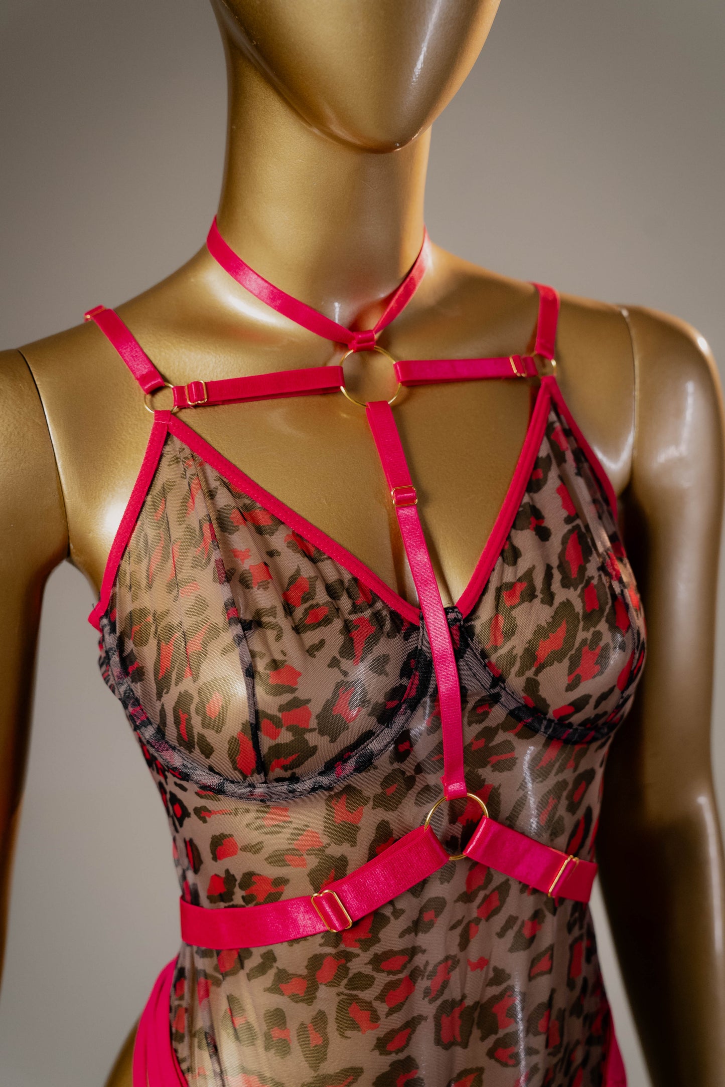 Sultry See-Through Bodysuit with Garter Belt: Unleash Your Inner Temptress