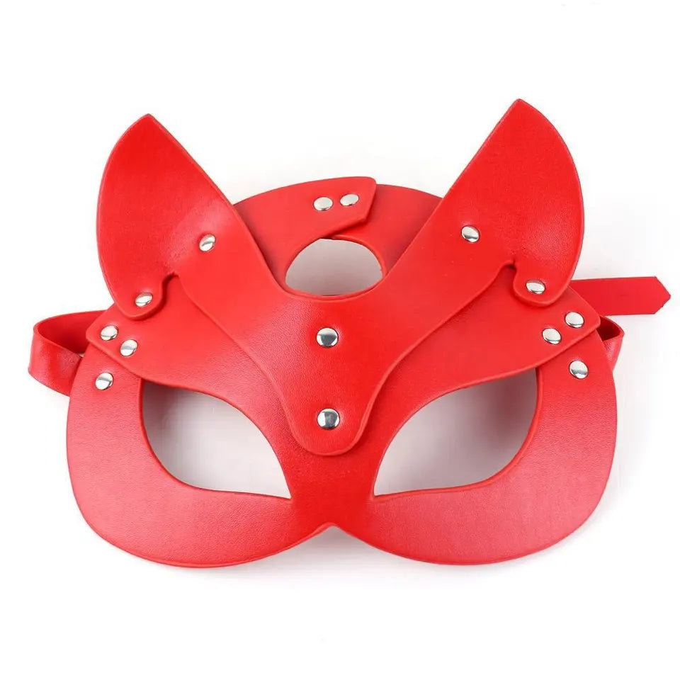 Erotic Cosplay Mask with Heart Ring Choker