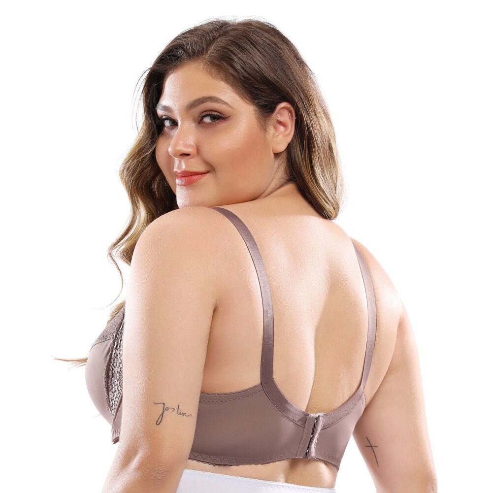 Bloomy Brown Push-up Bra for Big Cup