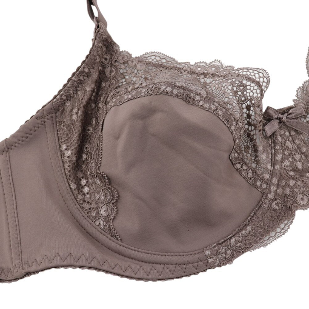 Bloomy Brown Push-up Bra for Big Cup