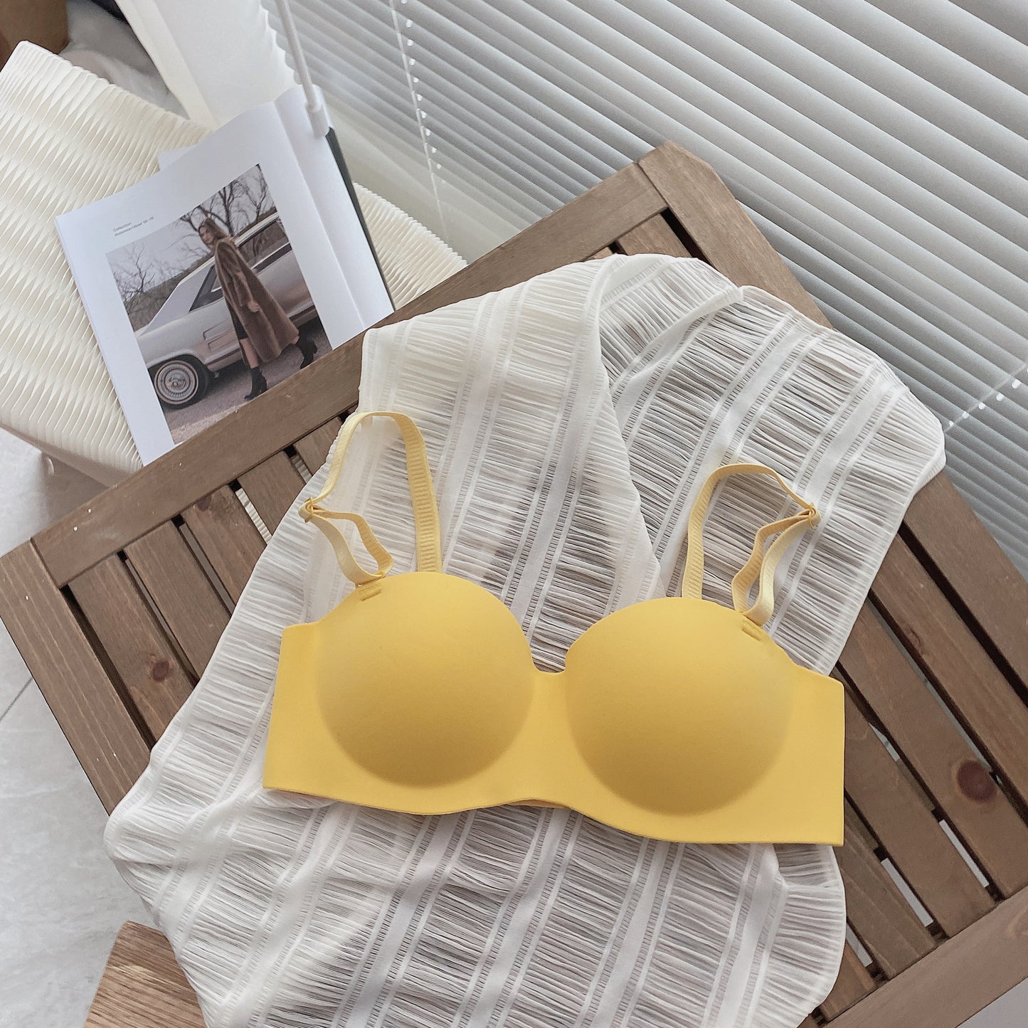 Sweet Solid Color Push up Bra