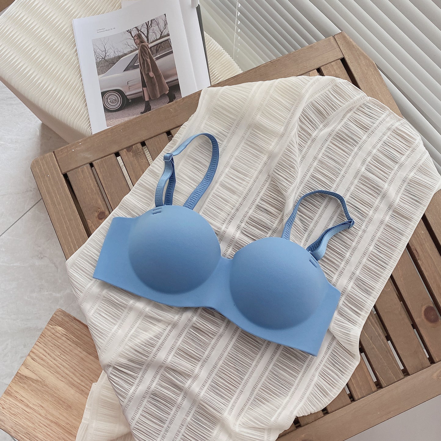 Sweet Solid Color Push up Bra