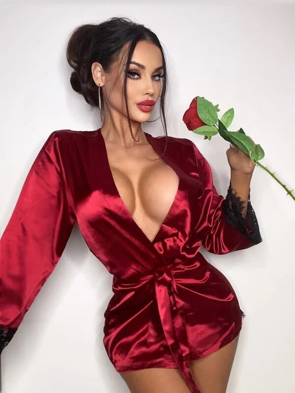Revealing and Sensuous Satin Robe