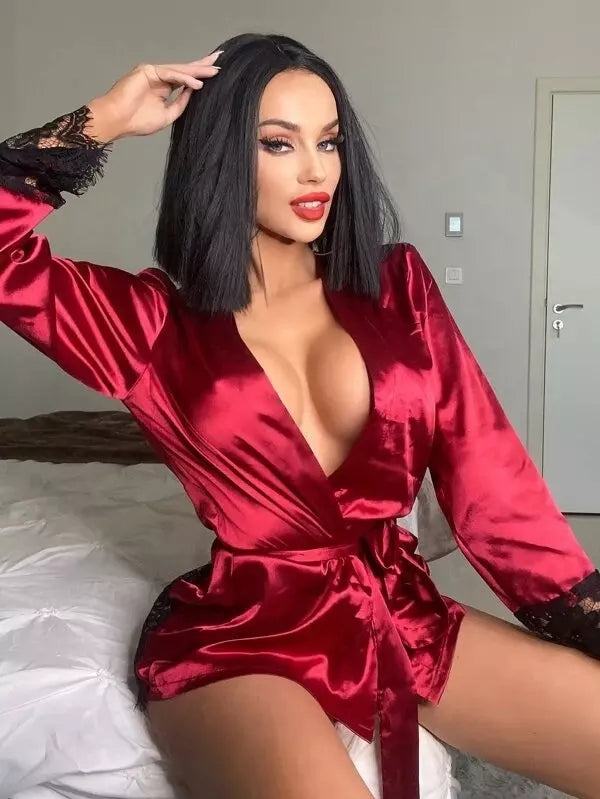 Revealing and Sensuous Satin Robe