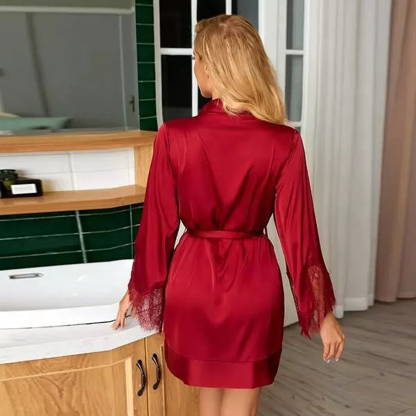Soft and Smooth Satin Kimono Robe