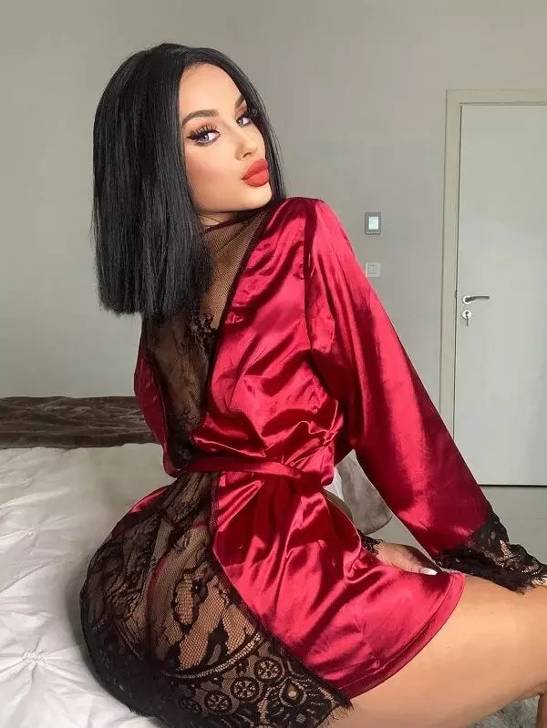 Revealing and Sensuous Satin Robe