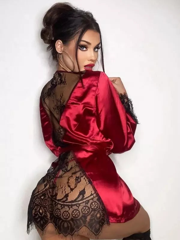 Revealing and Sensuous Satin Robe