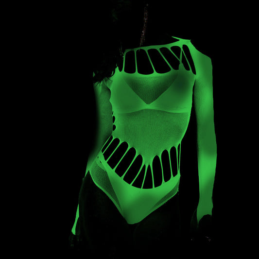 Radiant Temptation: Glow-in-the-Dark Body Stocking