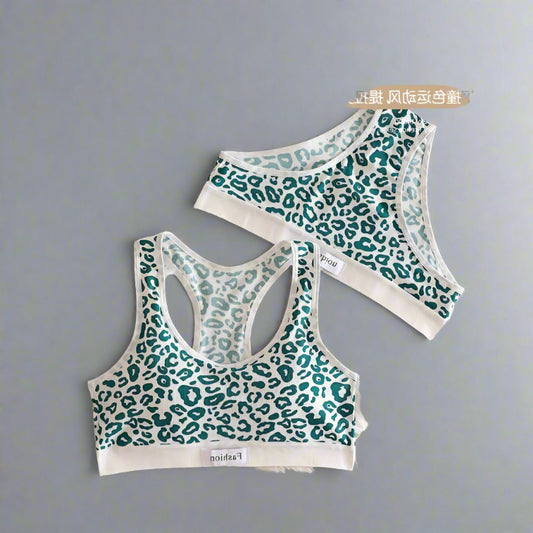 Wild Comfort: Leopard Print Racerback Bralette Set