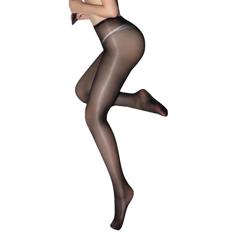 Sleek Sensation: Sheer High-Waisted Pantyhose