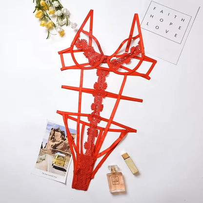 Seductive Lace Bandage String Lingerie