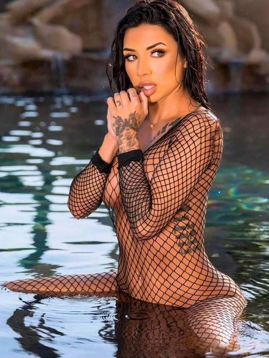 Bold & Sexy Full-Body Fishnet Bodystocking