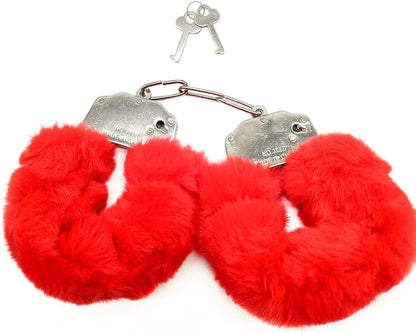 Fuzzy Pink Handcuffs with Keys - Playful and Soft Restraints