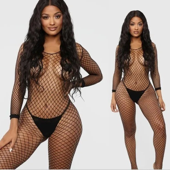 Bold & Sexy Full-Body Fishnet Bodystocking