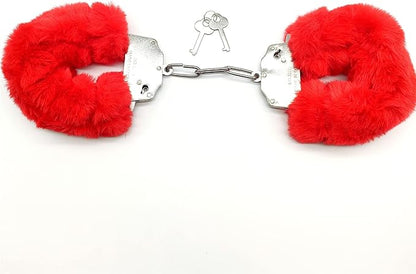 Fuzzy Pink Handcuffs with Keys - Playful and Soft Restraints