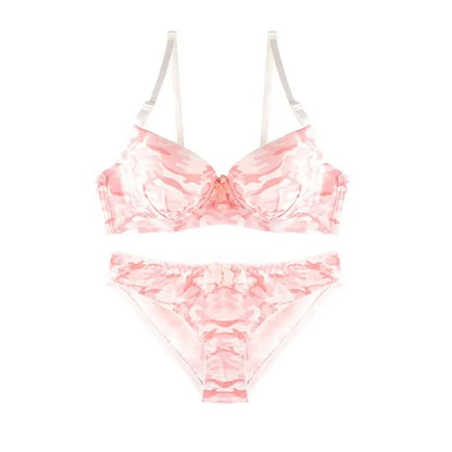 Pink Camo Charm Bra Set
