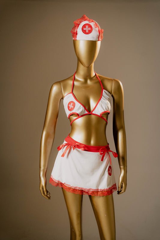 Seductive Nurse Fantasy Costume – 3-Piece Set 💉❤️