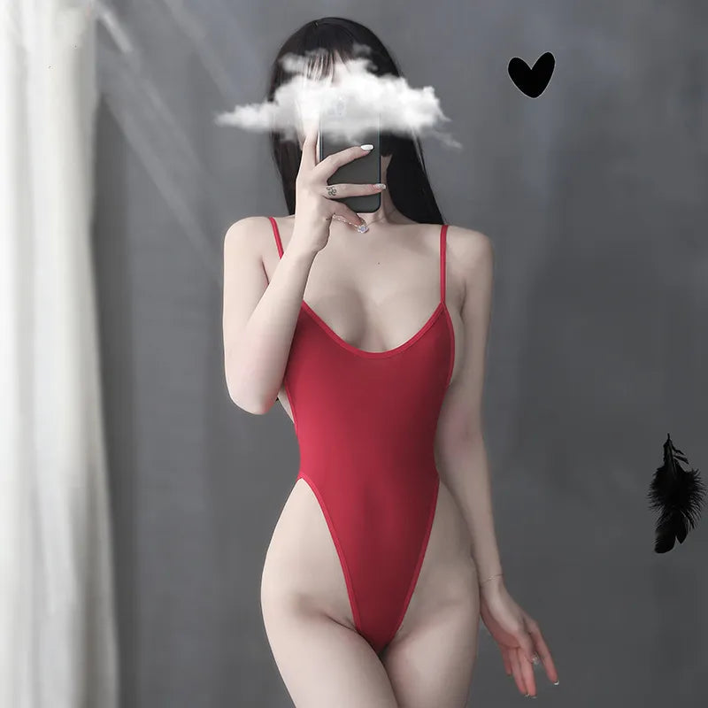 Bold High-Cut Bodysuit - Minimalist Seduction