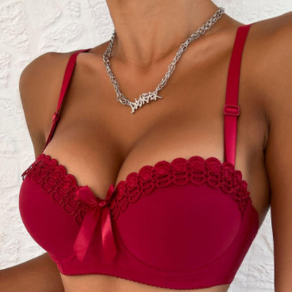 Zeerjama "Amour" Scalloped Lace Balconette Bra