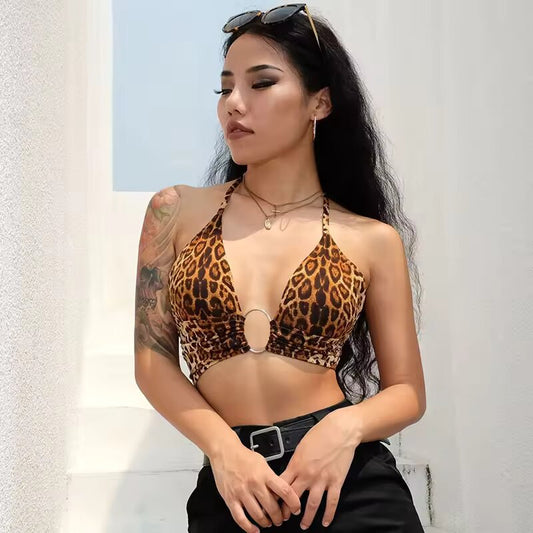 Wild Temptation Leopard Halter Top: Embrace Fierce Elegance