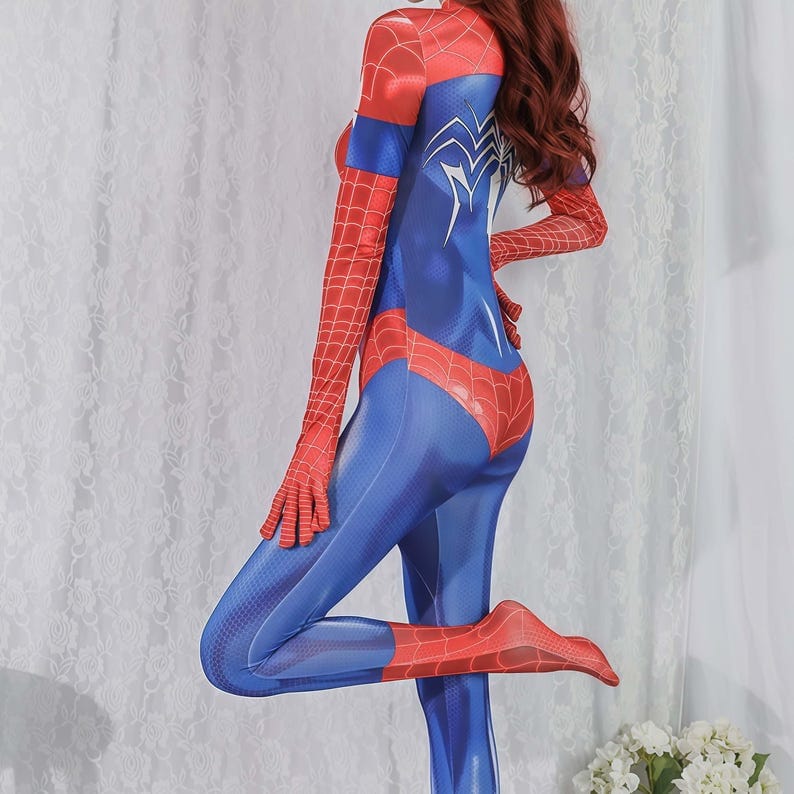 Zeerjama Spider Girl Heroine Full-Body Cosplay Jumpsuit