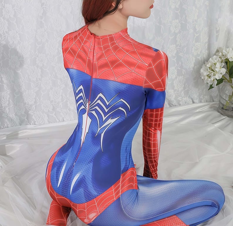Zeerjama Spider Girl Heroine Full-Body Cosplay Jumpsuit