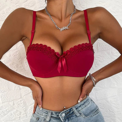 Zeerjama "Amour" Scalloped Lace Balconette Bra