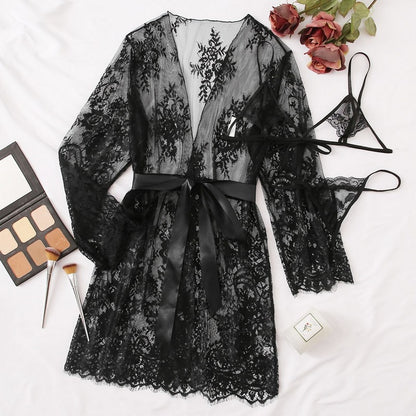 Ethereal Elegant 3-Piece Lingerie Set