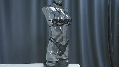 Midnight Enchantress Mesh Bodysuit – Full Harness Set