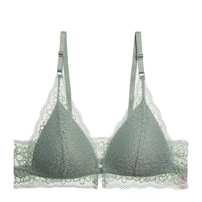 Floral Lace Front Buckle Bralette